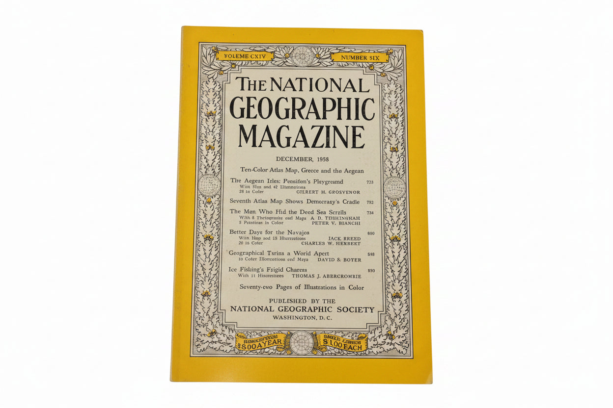 Vintage National Geographic DECEMBER 1958