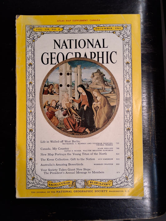 Vintage National Geographic DECEMBER 1961