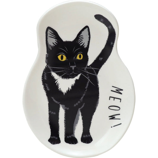 NEKO - black cat large dish