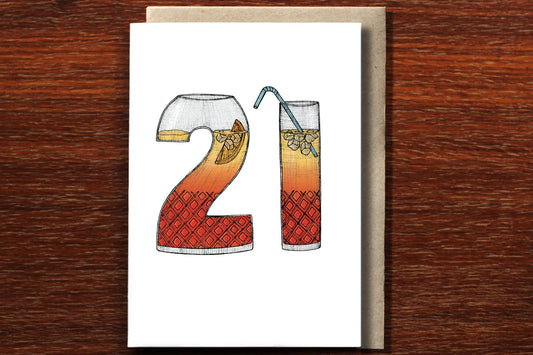 Twenty-First Cocktail – Greeting Card
