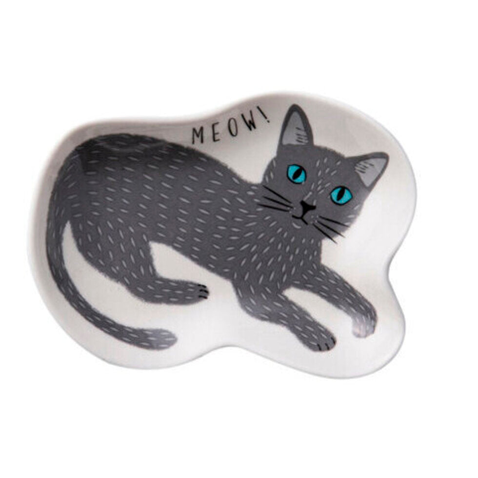 Cat accessory dish - Grey cat