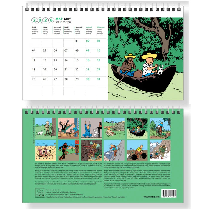 TinTin 2026 Desk Calendar