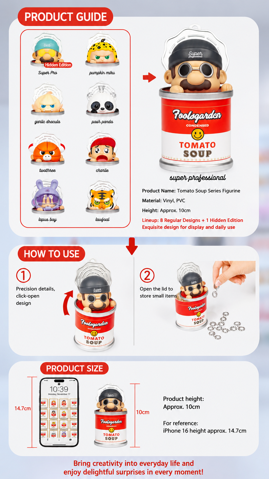 Tomato Soup Blind Box Figurine 10cm