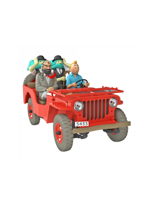 1/24 Tintin Transport Car: Desert Red Jeep Willys