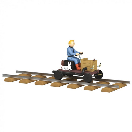Tintin Cars #59 Draisine Engine 1:24 scale model with Tintin and Snowy