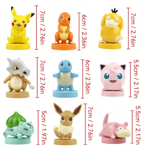 Pokemon Stamp Series 1 character stamp measurements