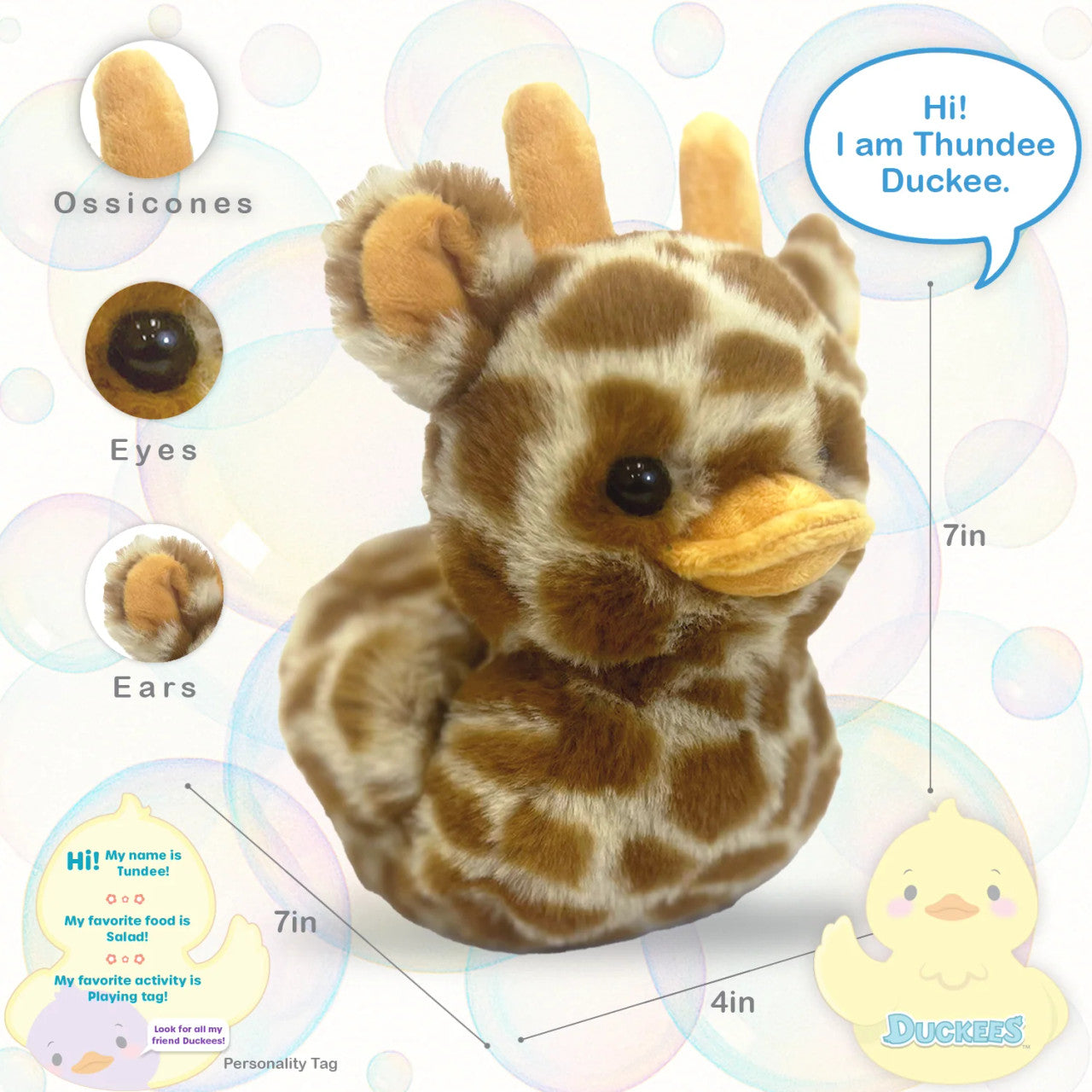 Tundee Duckee Plush 18 cm