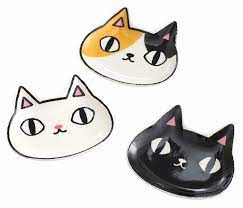 3 Colours Mini Ceramic Plate - Three Cat Brothers - Mu Shop