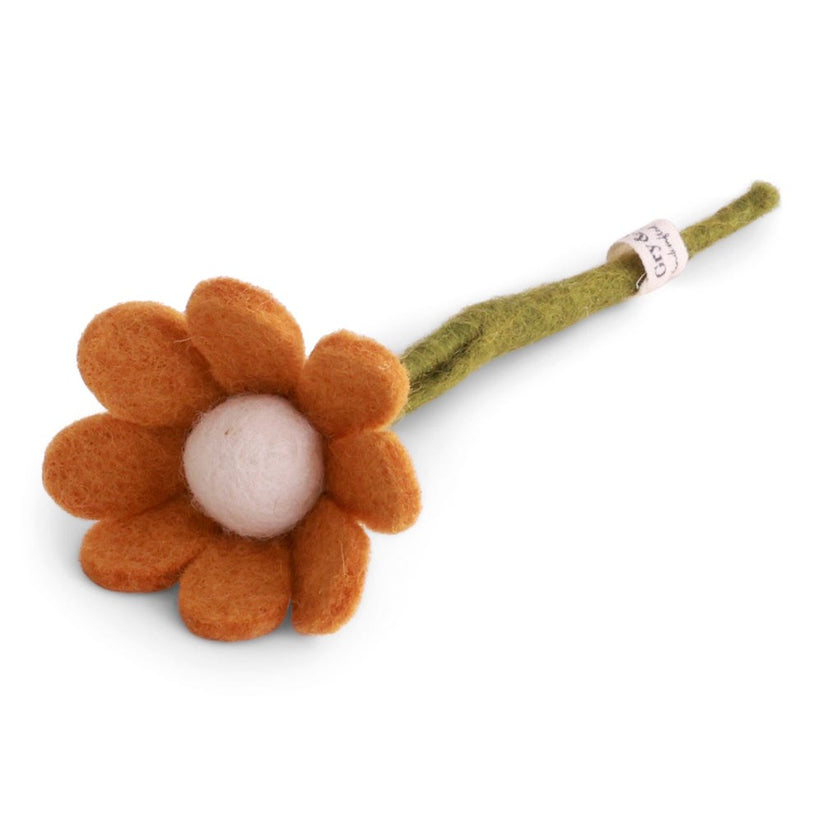 Anemone Felted Flower Small Yellow