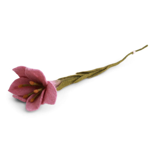 Gry & Sif Felted Trumpet Lily (Dusty Red)