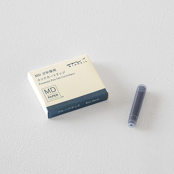 MD Fountain Pen Blue-Black ink cartridges detail