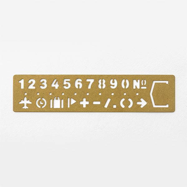 Brass Template Bookmark - Numbers
