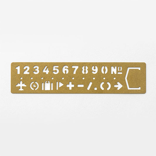 Brass Template Bookmark - Numbers