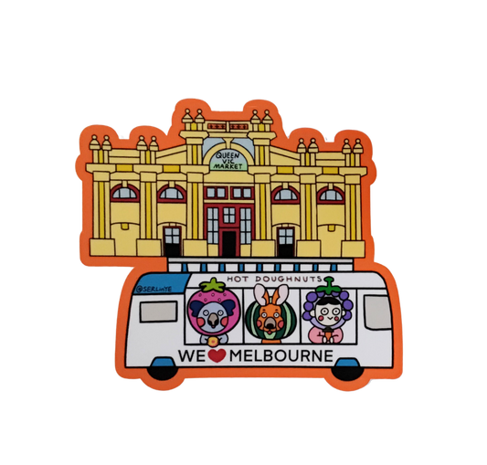 Melbourne Sticker – We ♥ Melbourne (Queen Victoria Market & Food Truck)