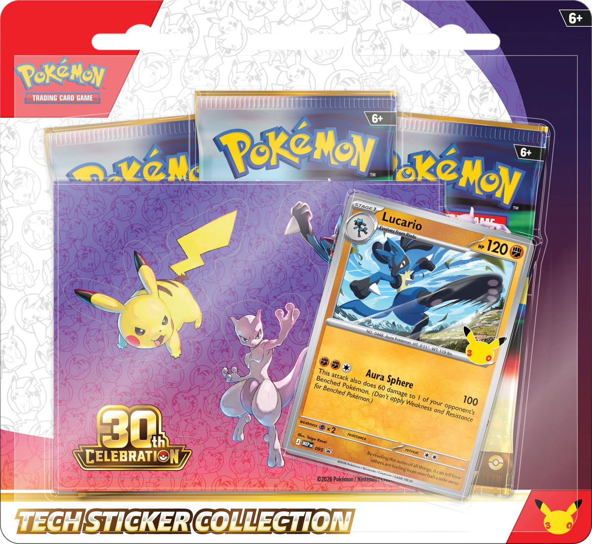 Pokemon Trading Card Game: 30th Celebration Tech Sticker Blister - Lucario
