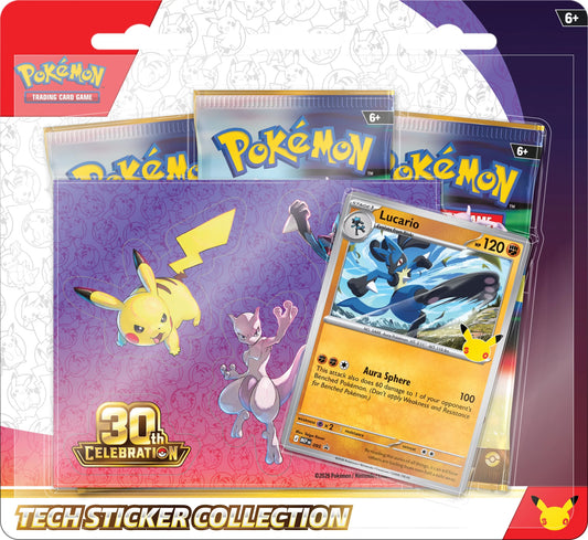 Pokemon Trading Card Game: 30th Celebration Tech Sticker Blister - Lucario