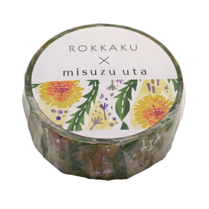 Misuzu Uta x ROKKAKU Song Washi Tape – Star and Dandelion