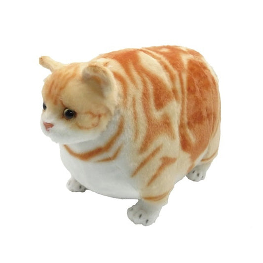 Round American red shorthair-inspired Fat Cat plush toy