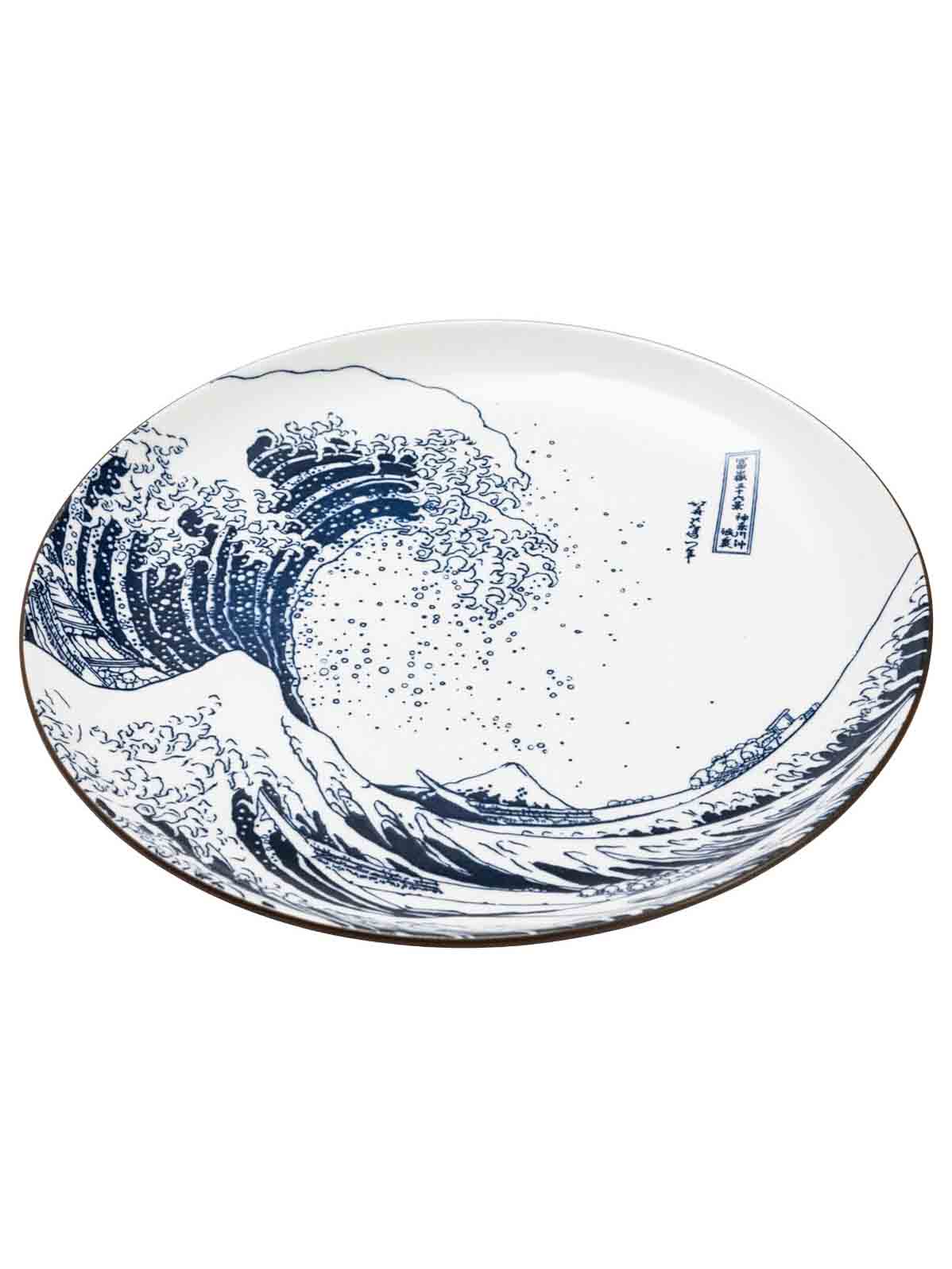 Hokusai Fuji Large Plate 25.2cm