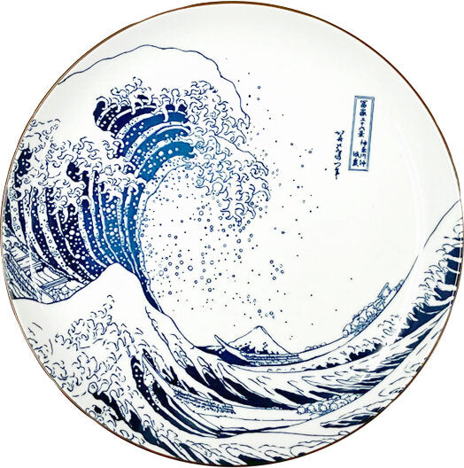 Hokusai Fuji Large Plate 25.2cm