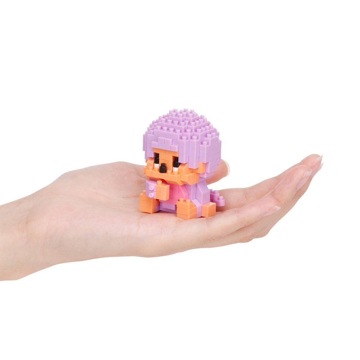 Monchhichi-Kun Light Purple nanoblock model detail