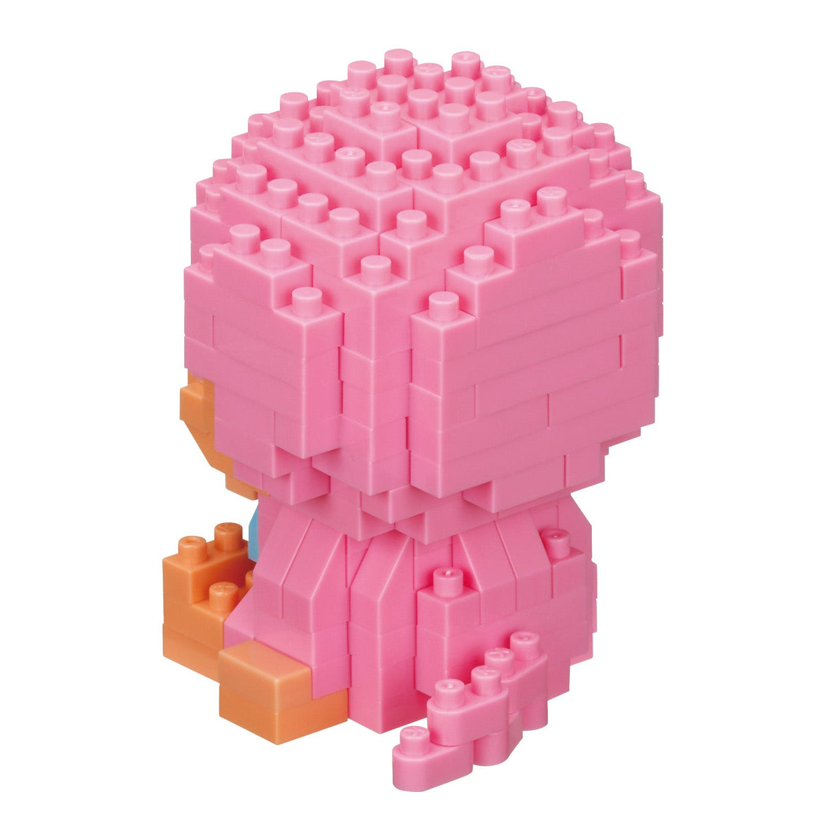 Monchhichi-Kun Taffy Pink nanoblock model side view