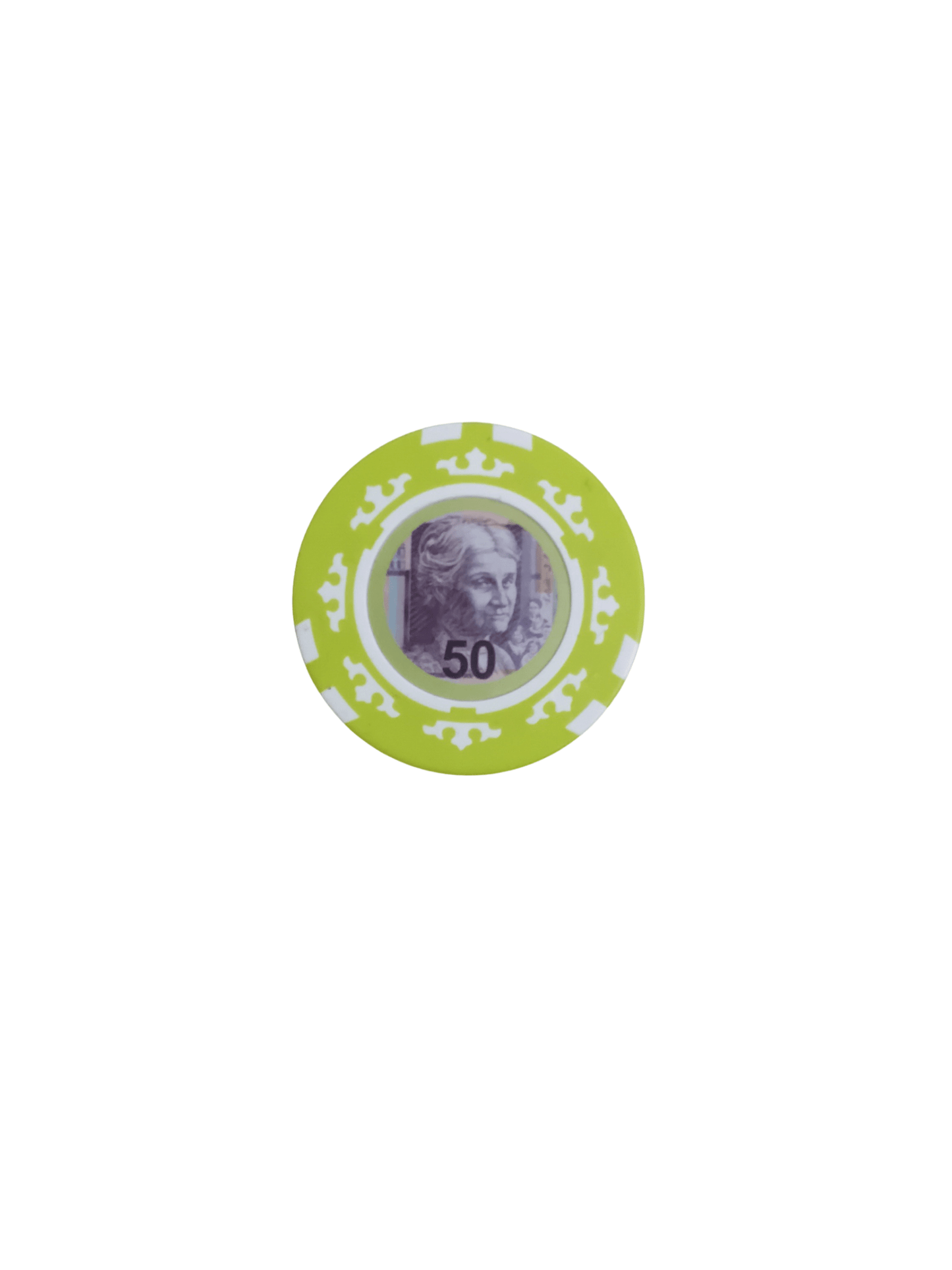 $50 Australia Currency Poker Chip (Neon Green) - Mu Shop