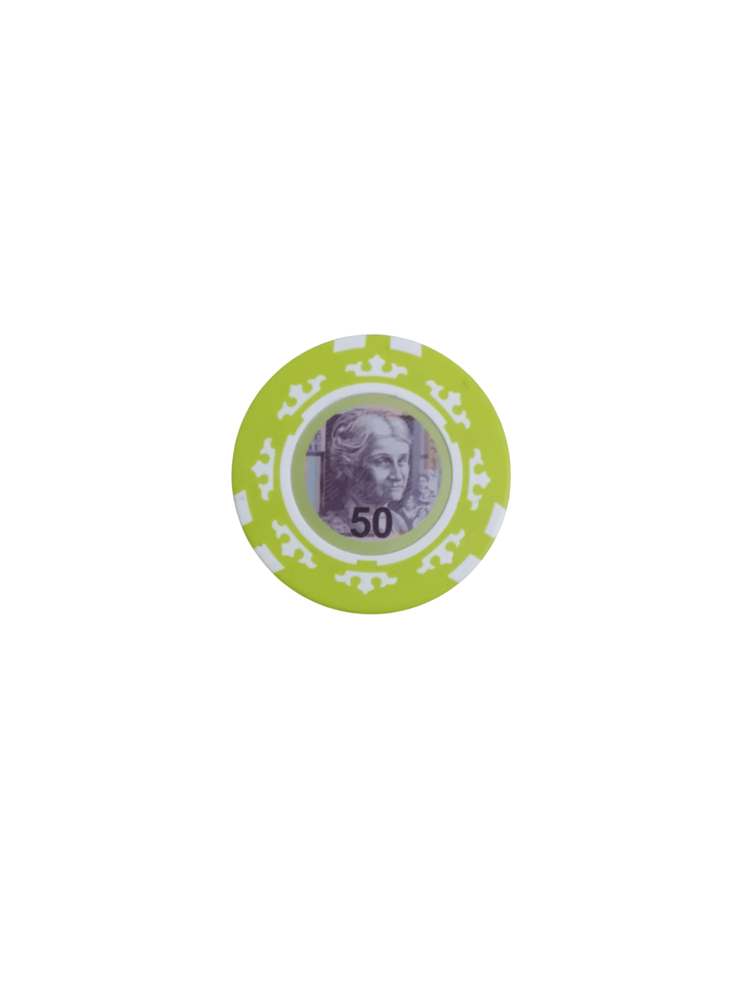 $50 Australia Currency Poker Chip (Neon Green) - Mu Shop