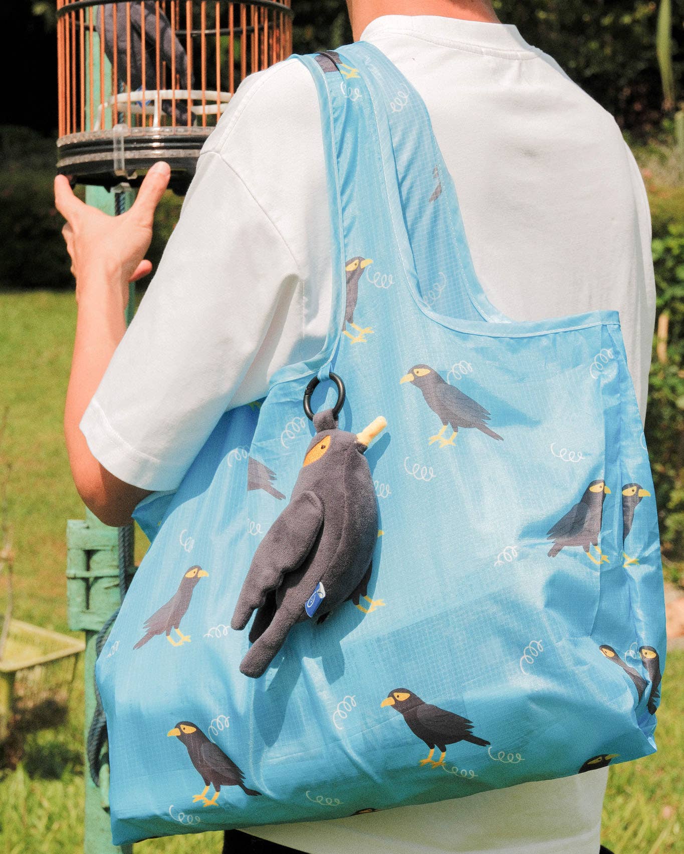 Mynah Bird Plushie Large Reusable Bag