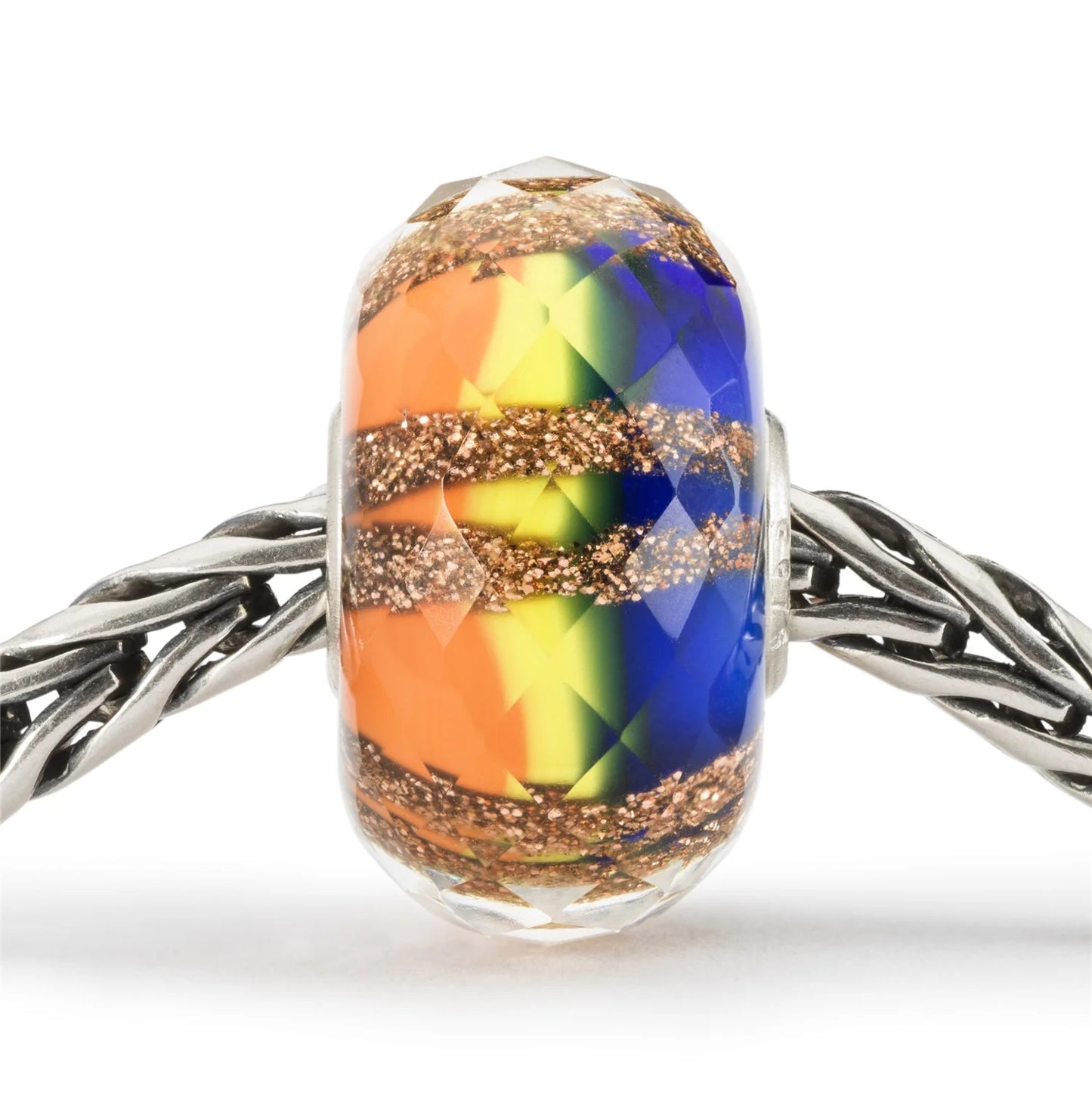 Rainbow Facet Glass Bead