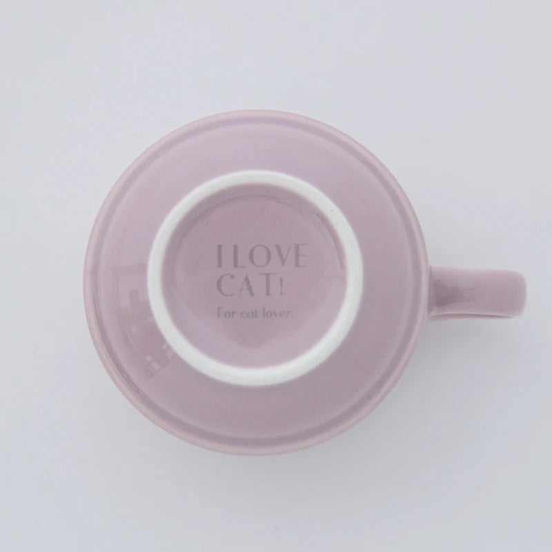 Bisque I LOVE CAT! Mug - Pink