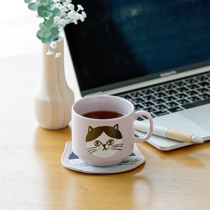 Bisque I LOVE CAT! Mug - Pink