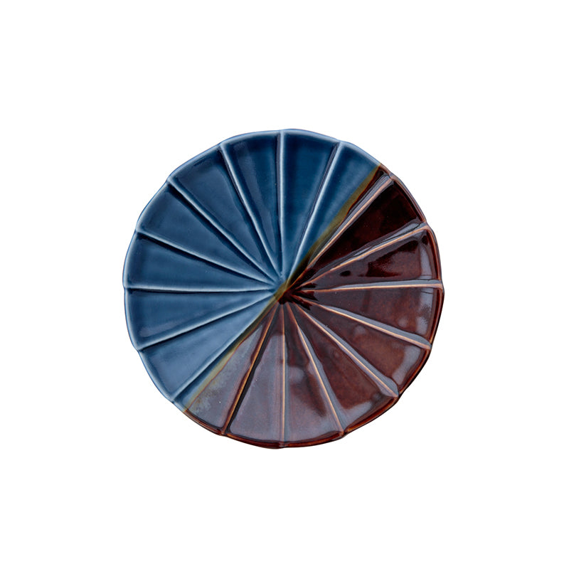 KEEPOT porcelain small plate in Navy x Brown