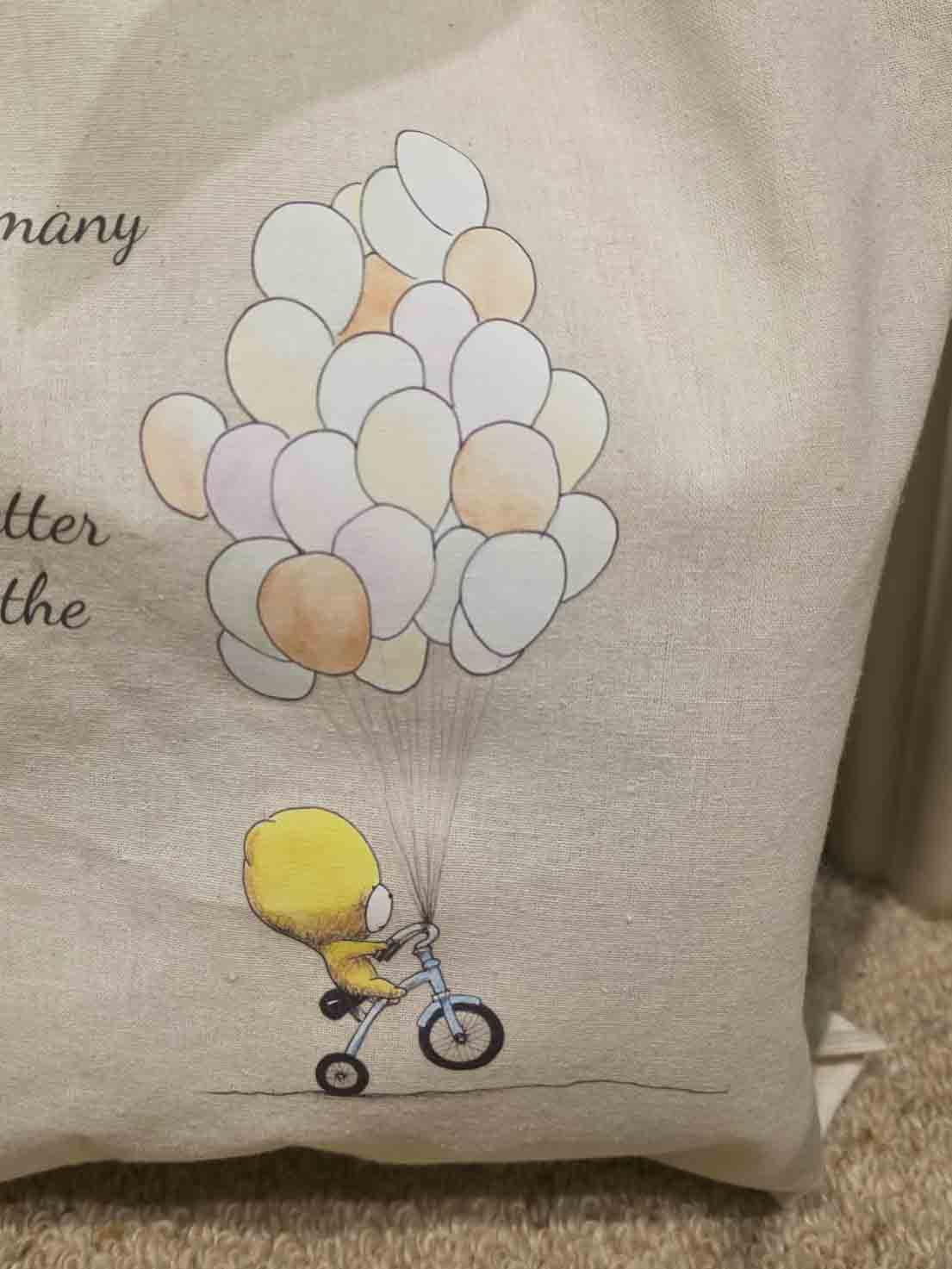 "Go With the Flow" Cotton Tote Bag
