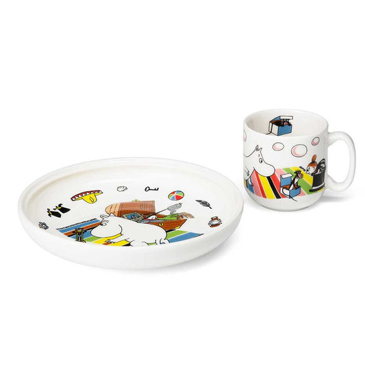 MOOMIN CHILDREN SET PLATE AND MUG MOOMINTROLL ARABIA