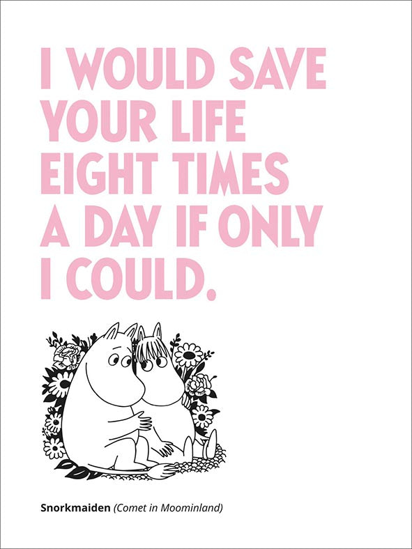 2-Fold Letterpress Card – Moomin “I Would Save Your Life”