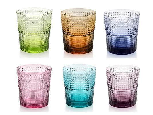Speedy Mouthblown Coloured Tumbler 280ml Set of 6