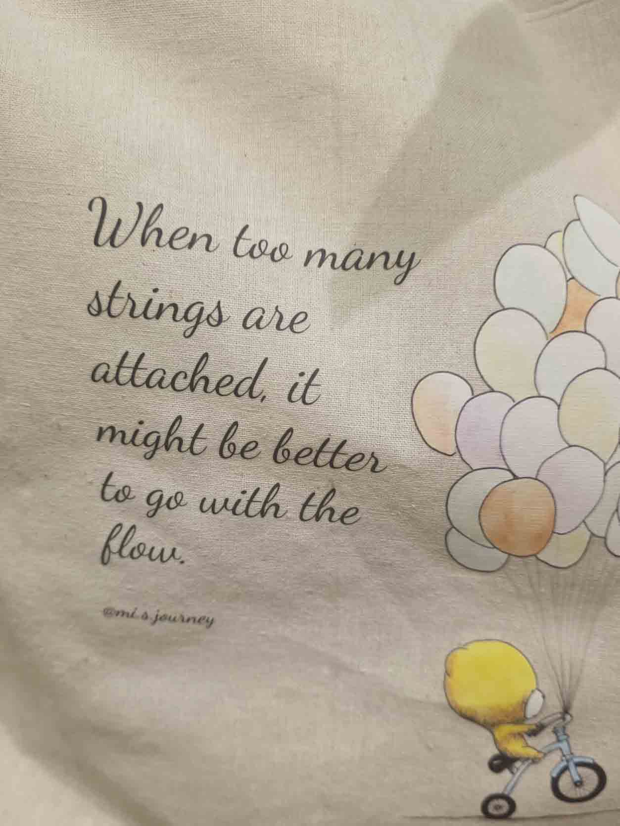 "Go With the Flow" Cotton Tote Bag