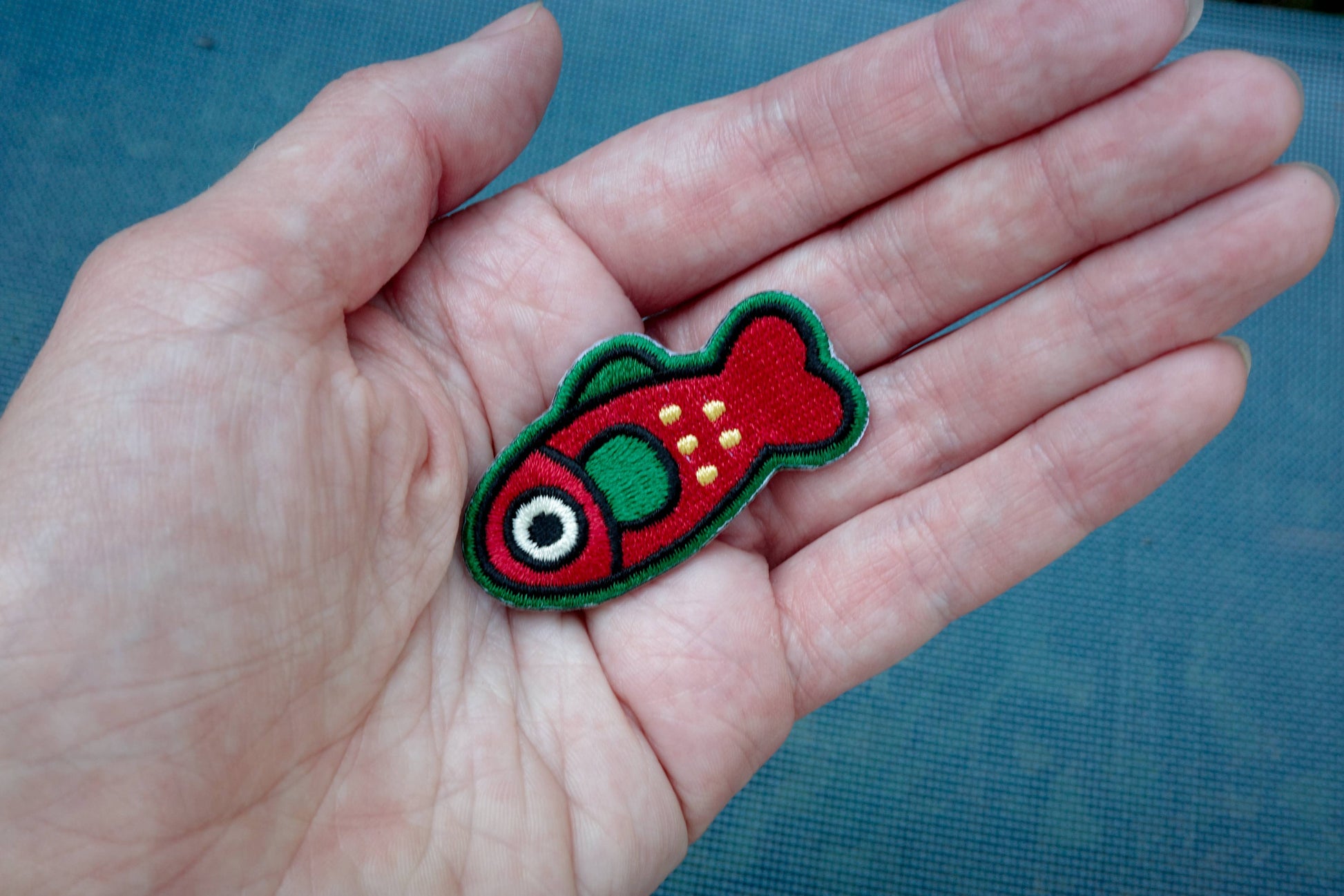 Strawberry Fish Patch detail view 2