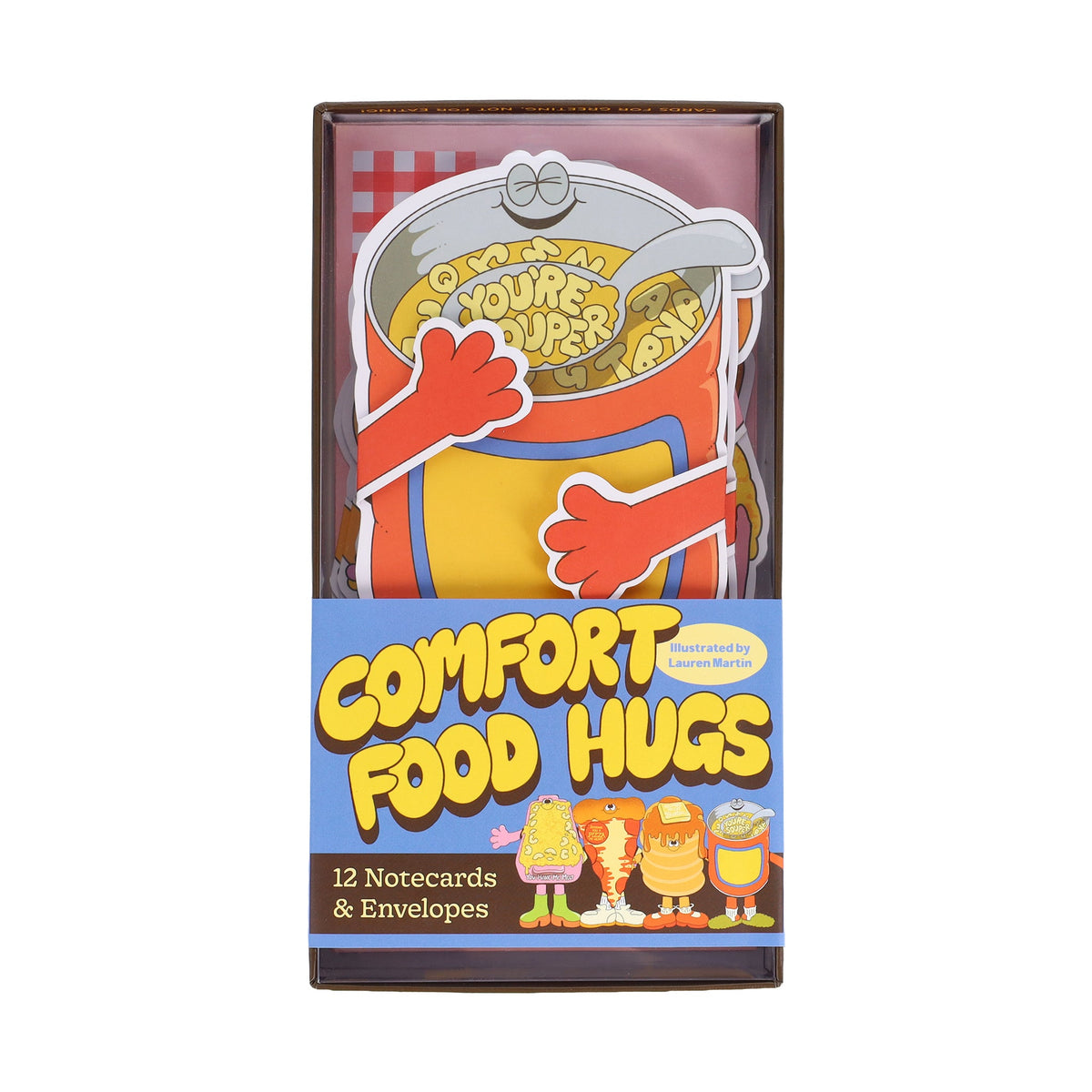Comfort Food Hugs notecards assorted illustrations