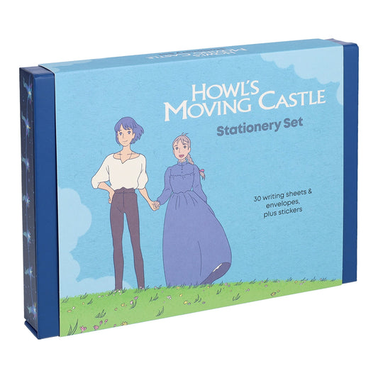 Howl's Moving Castle stationery set keepsake box featuring Howl and Sophie