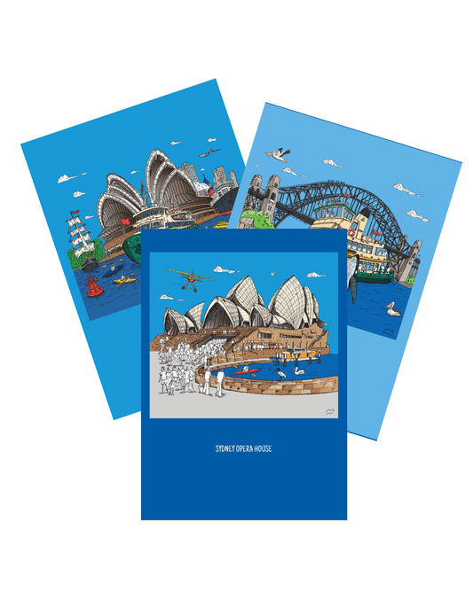 Sydney Harbour Set of 3 Notebooks