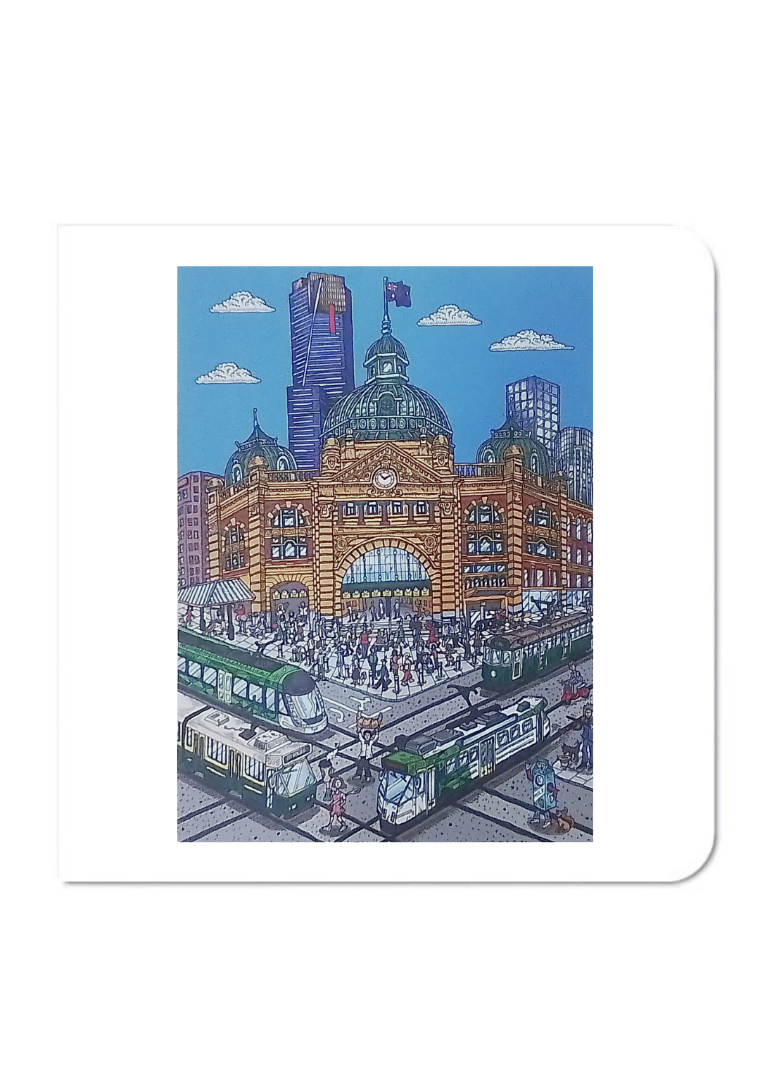 Flinders St Station Greeting Card