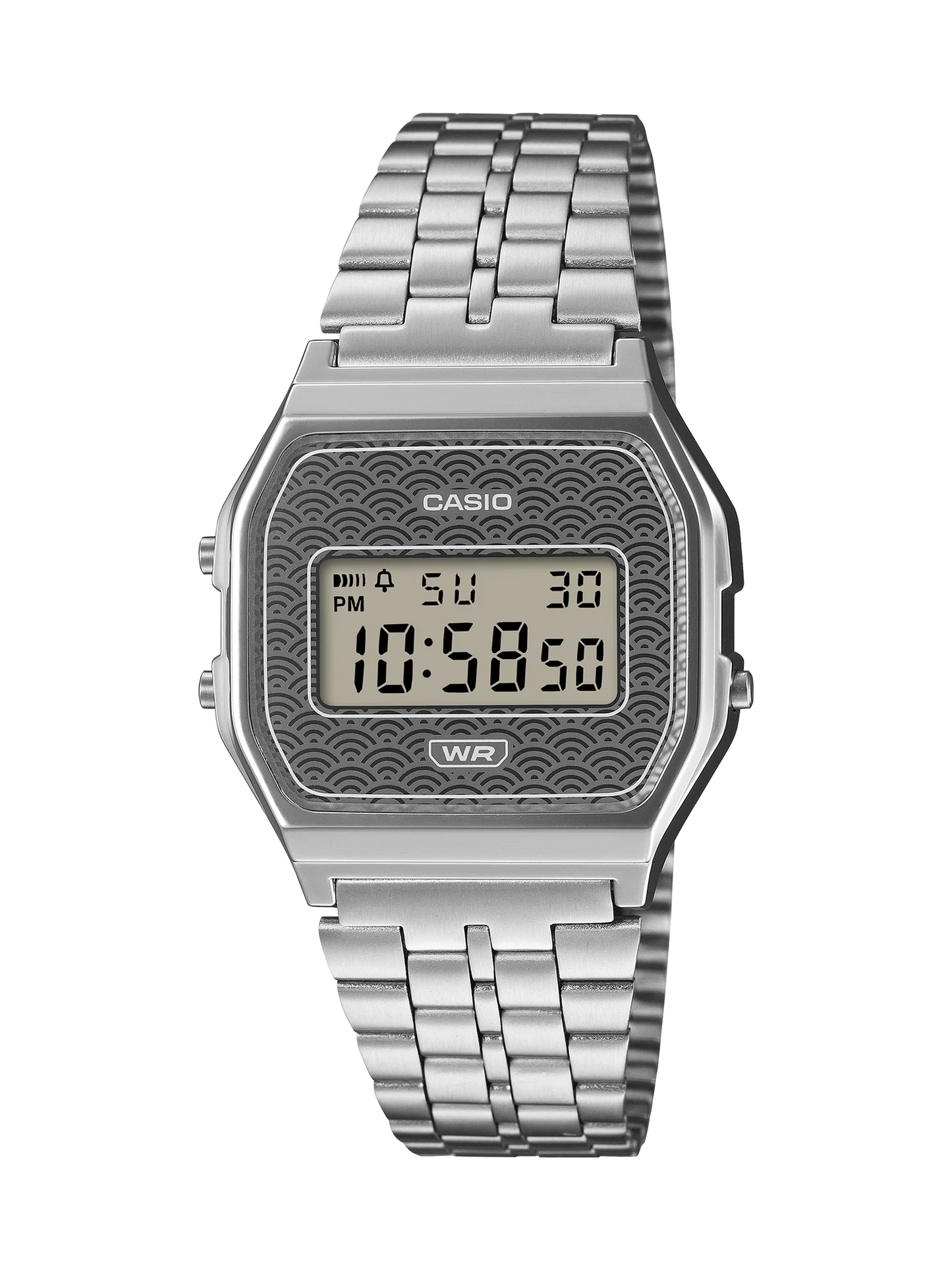 Casio A159 Series Made in Japan Digital Watch Seigaiha Wave Pattern