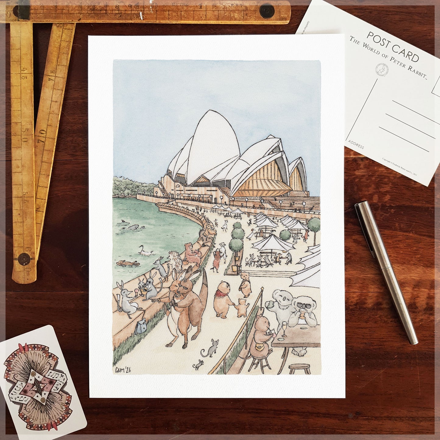 Opera House Outing - A4 Art Print