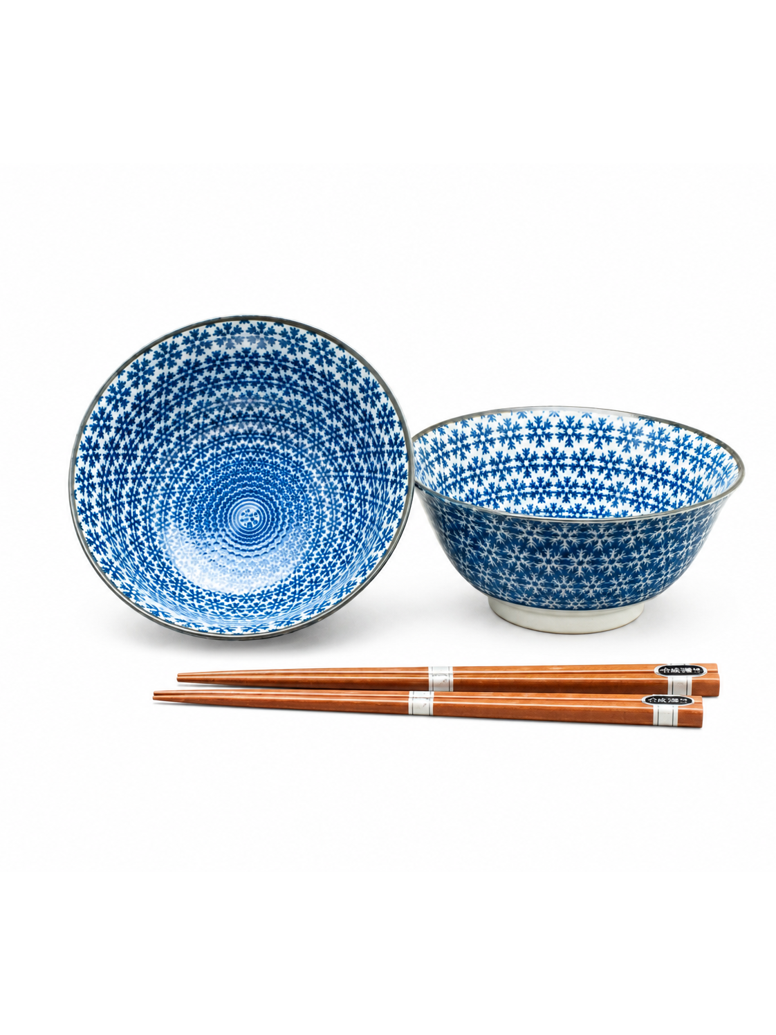 Kessho Japanese Bowl & Chopstick Set for 2
