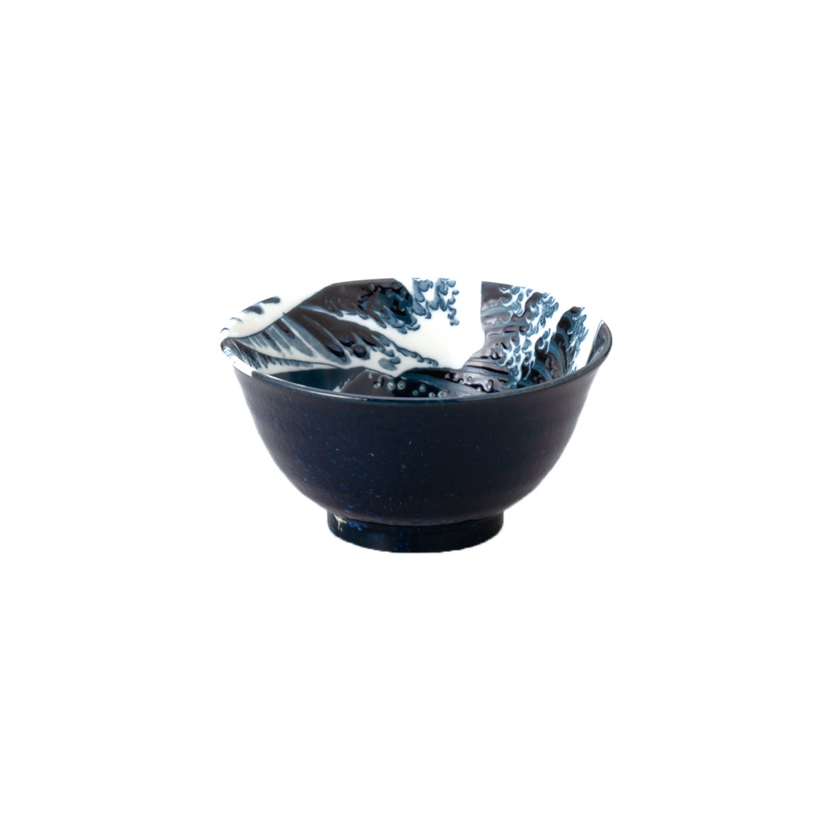 Namiura small Japanese ceramic bowl with Hokusai wave artwork
