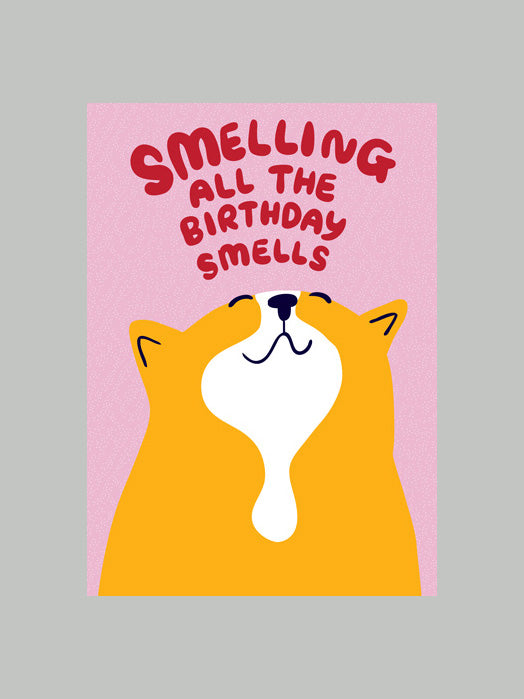 Smelling All The Birthday Smells Greeting Card