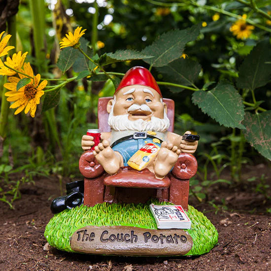 The Couch Potato Garden Gnome