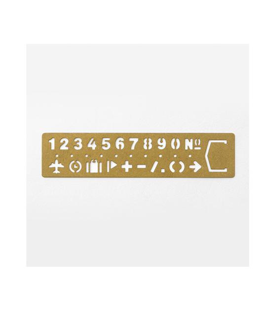 Brass Template Bookmark - Numbers